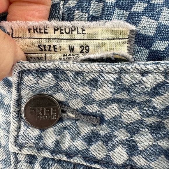 Free People Diamond Geometric Print Soft Stretch Skinny Jeans - Picture 8 of 11